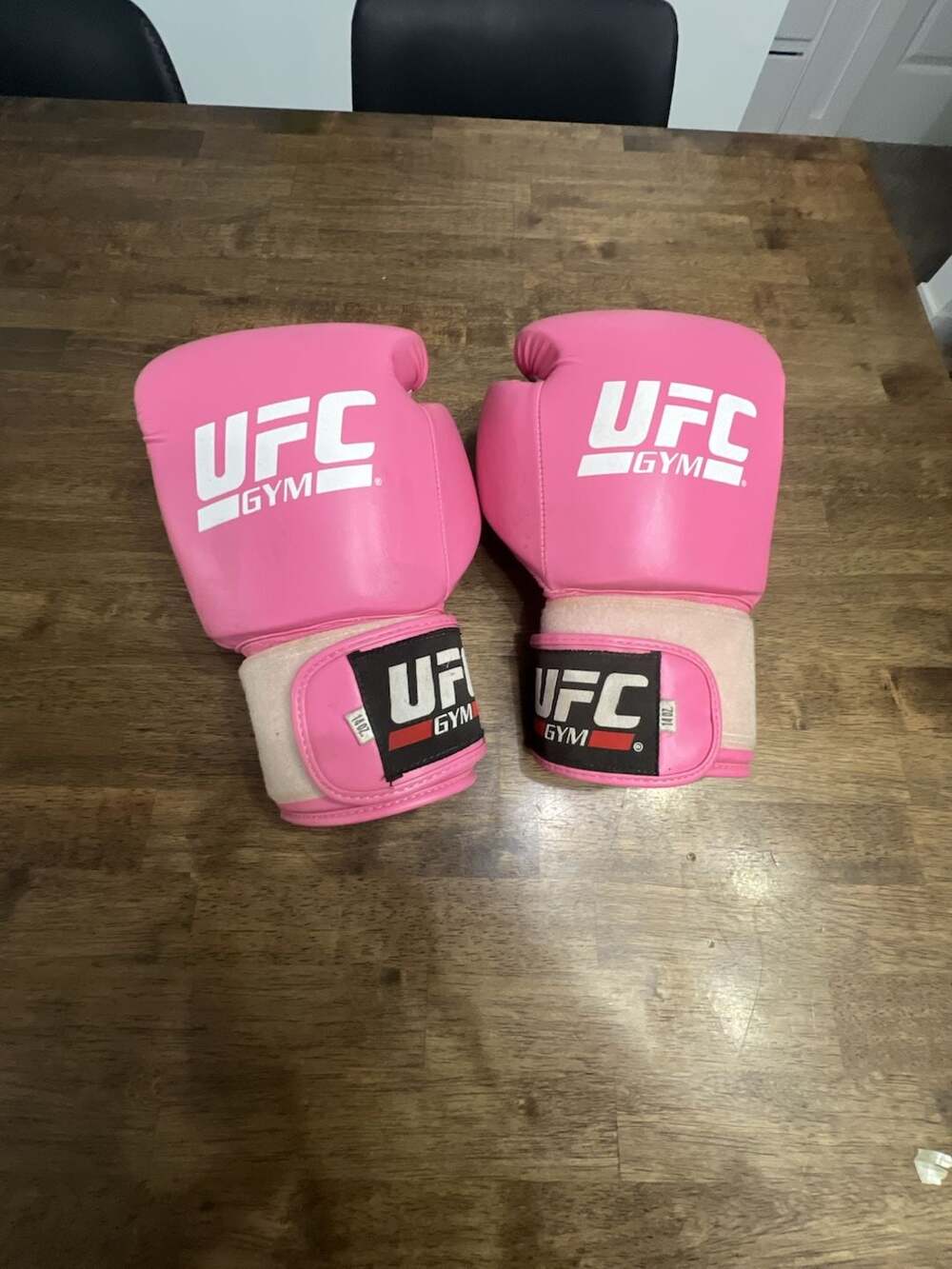 UFC Gym Pink and White Training Boxing Gloves 14 oz